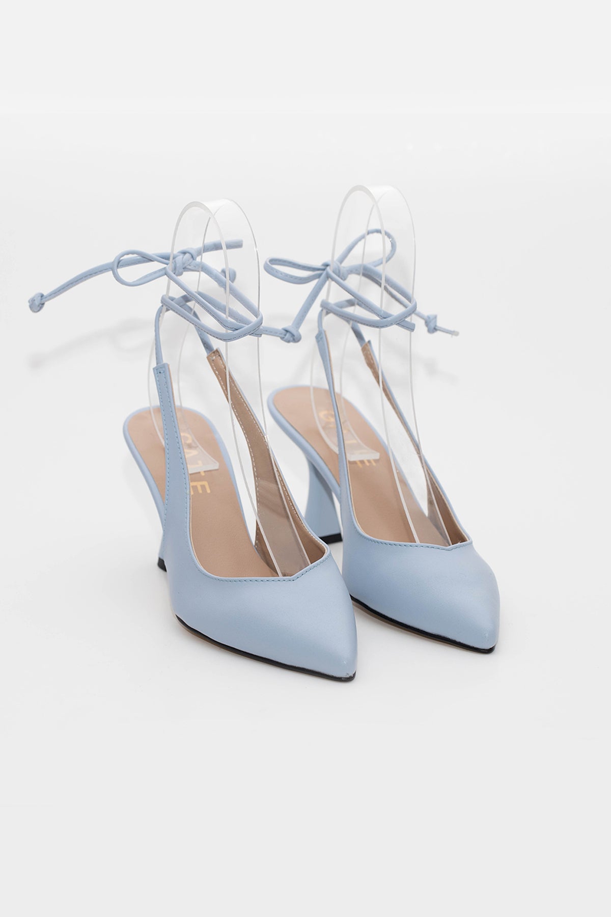 Kadın İpli Klasik Topuklu Ayakkabı Berry Star Gate Shoes-Mavi