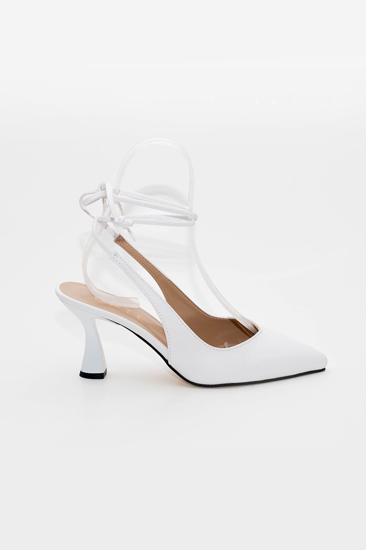 Kadın Berry Star İpli Klasik Topuklu Ayakkabı - Beyaz | Gate Shoes