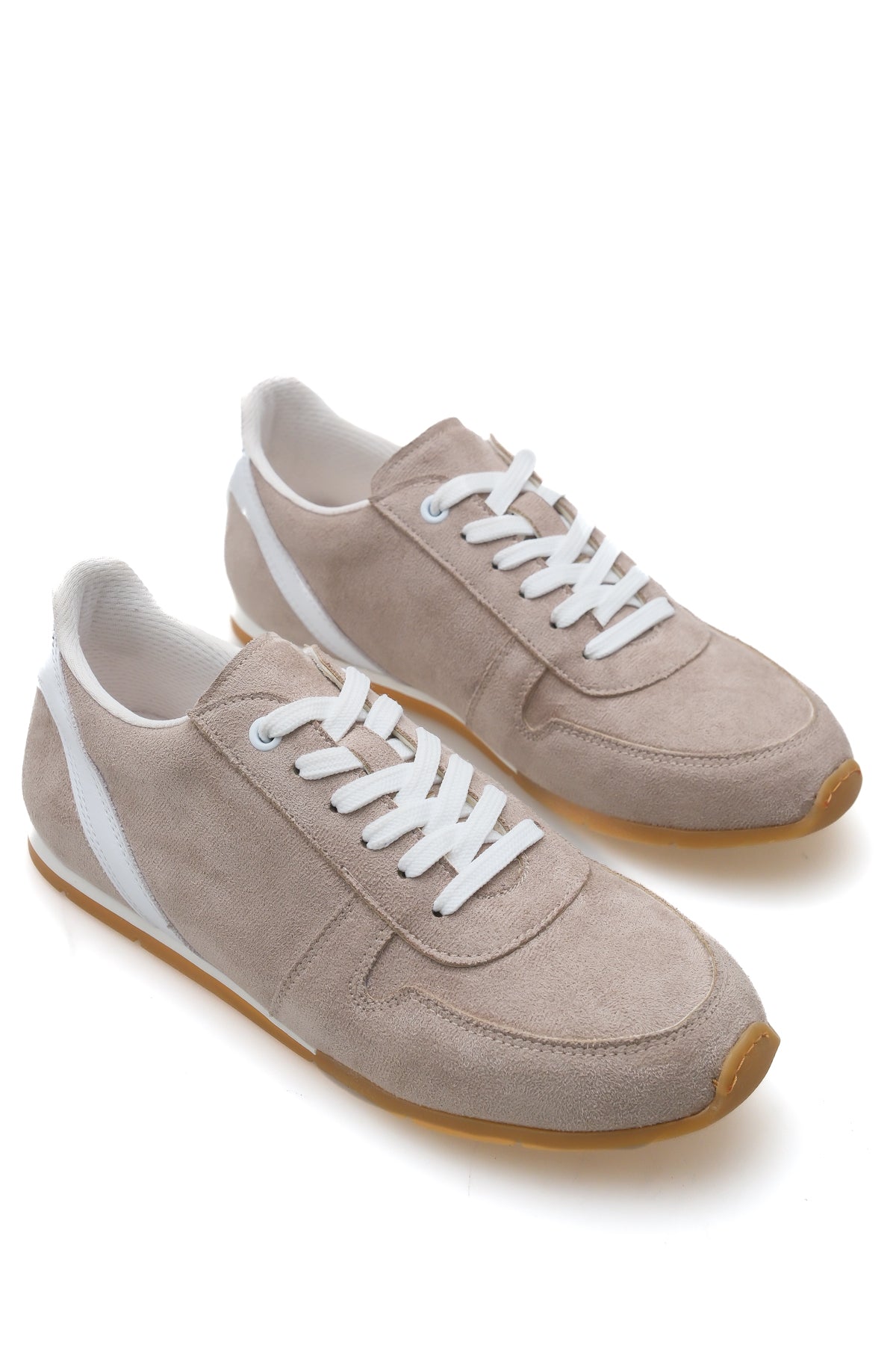 ALESSİA Bej Süet Kadın Sneaker Ayakkabı - Günlük Konfor & Şıklık