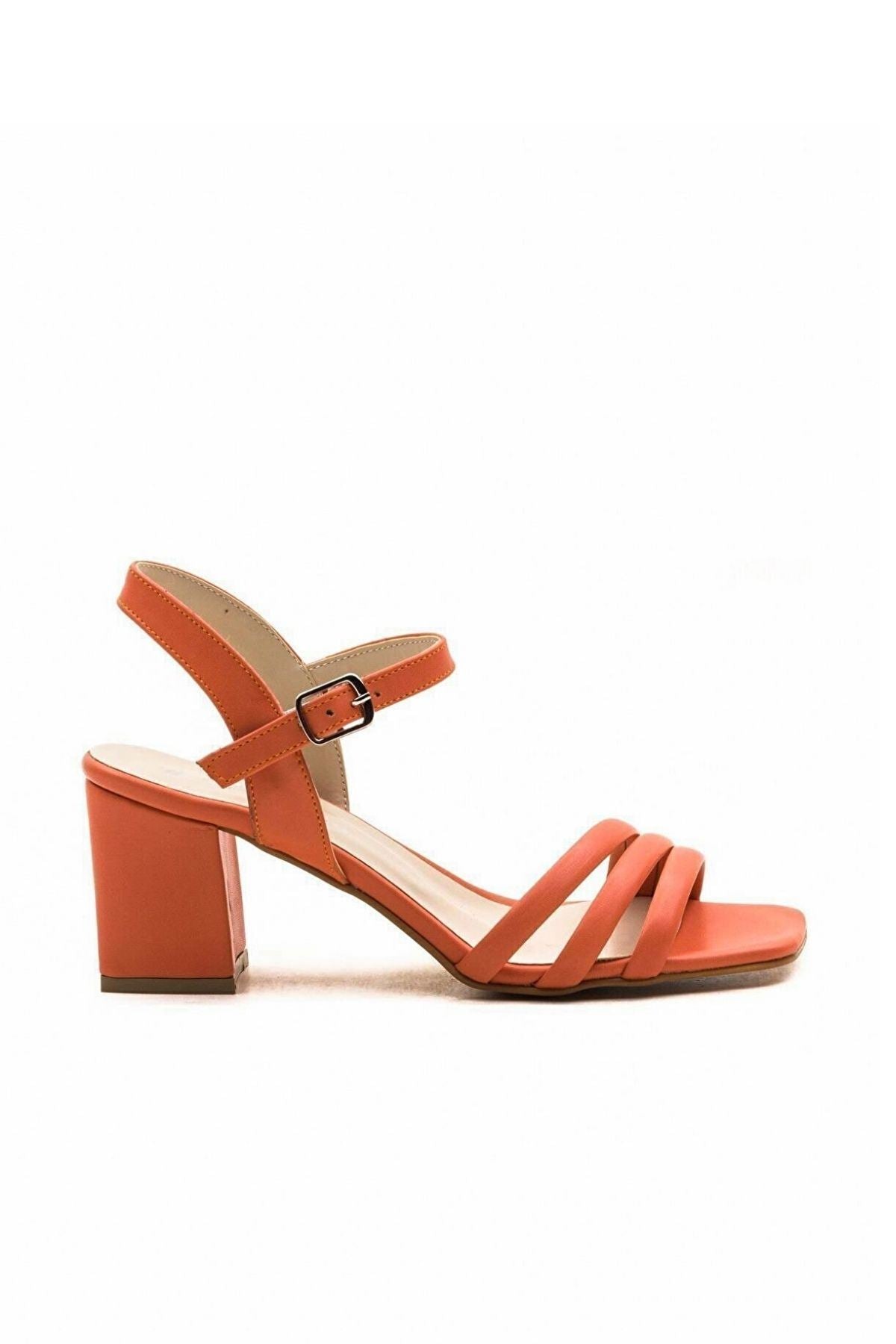 Kadın Bantlı Topuklu Ayakkabı Sandalet Luis Gate Shoes-turuncu