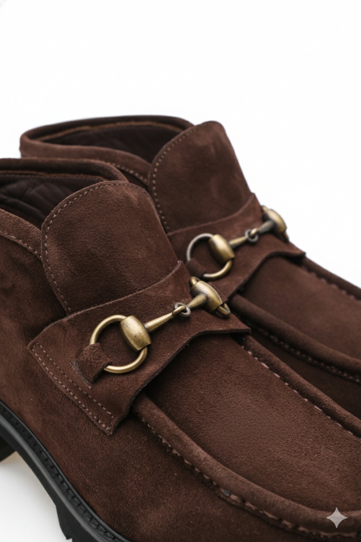 RENA Hakiki Süet Deri Elegant Tokalı Sıcak Tutan Kışlık Kadın Bot-Bootie