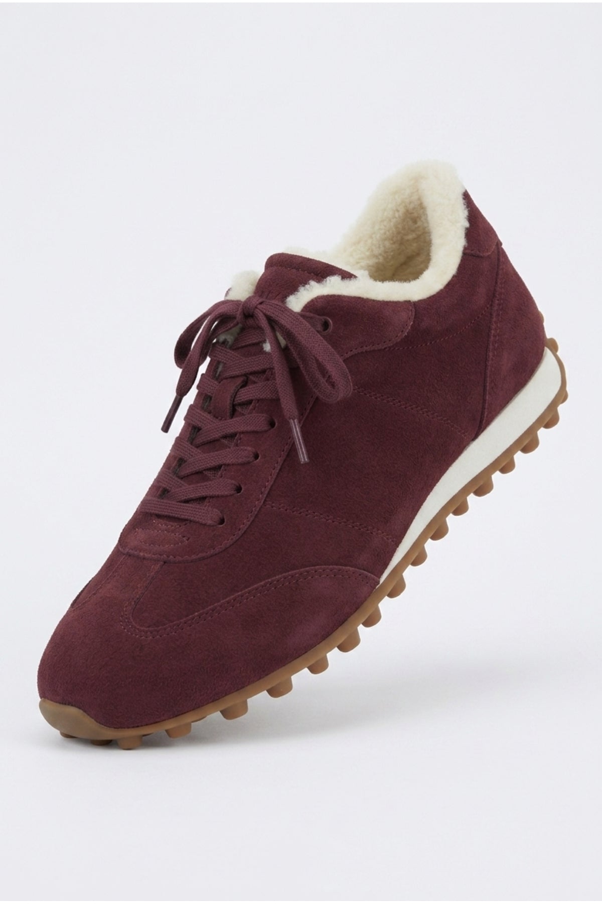 VERONA İçi Tüylü Sıcak Tutan Kadın Sneaker - Bordo | Gate Shoes