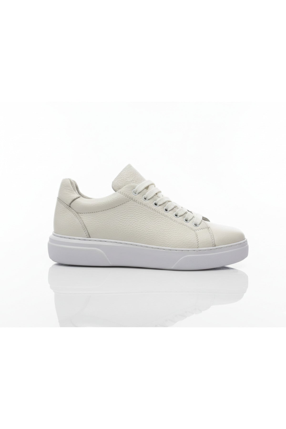 AXIS Erkek Beyaz Hakiki Deri Günlük & Rahat Taban Sneaker Ayakkabı
