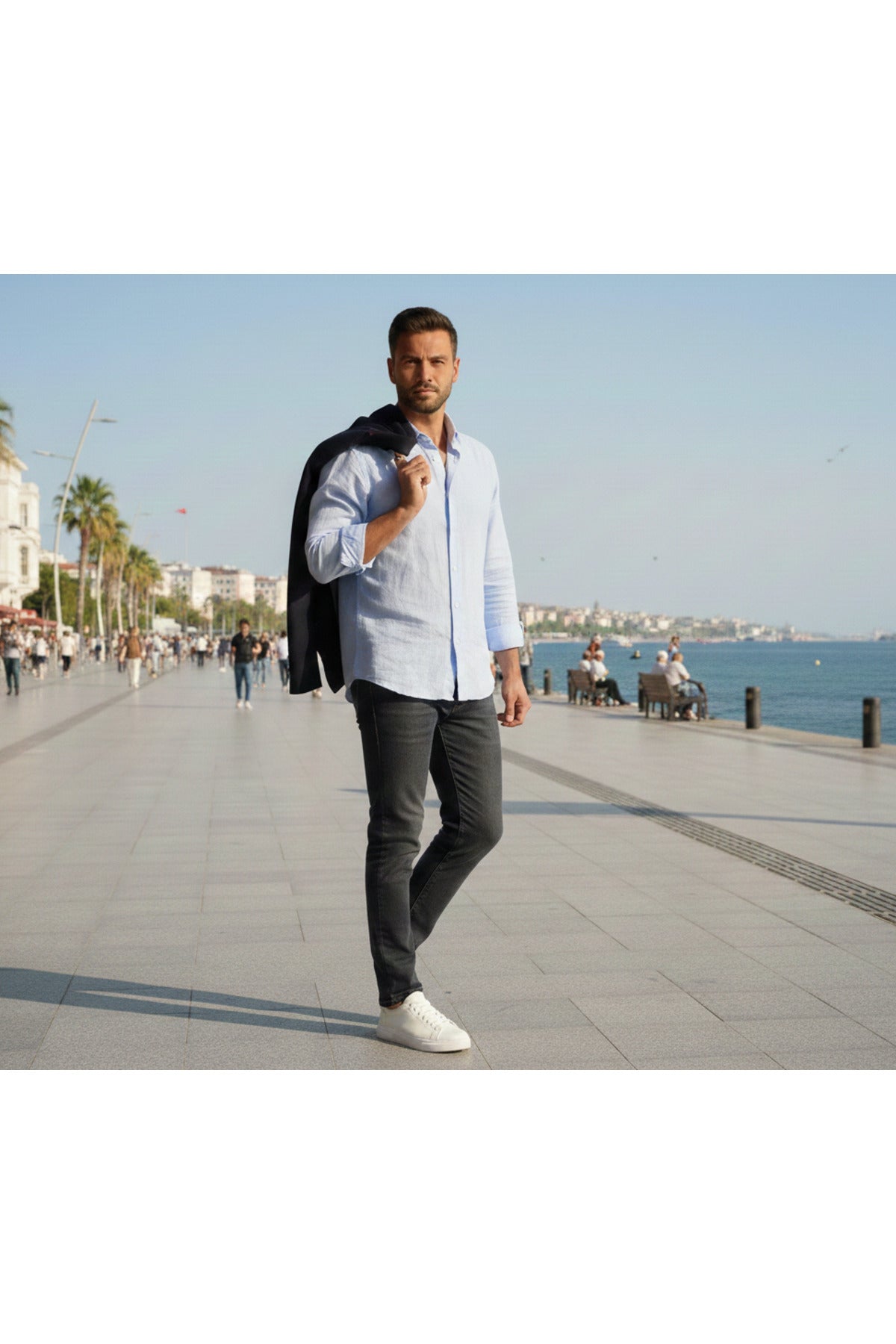 AXIS Erkek Beyaz Hakiki Deri Günlük & Rahat Taban Sneaker Ayakkabı