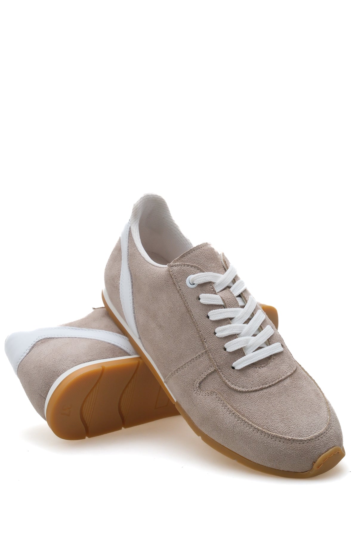 ALESSİA Bej Süet Kadın Sneaker Ayakkabı - Günlük Konfor & Şıklık
