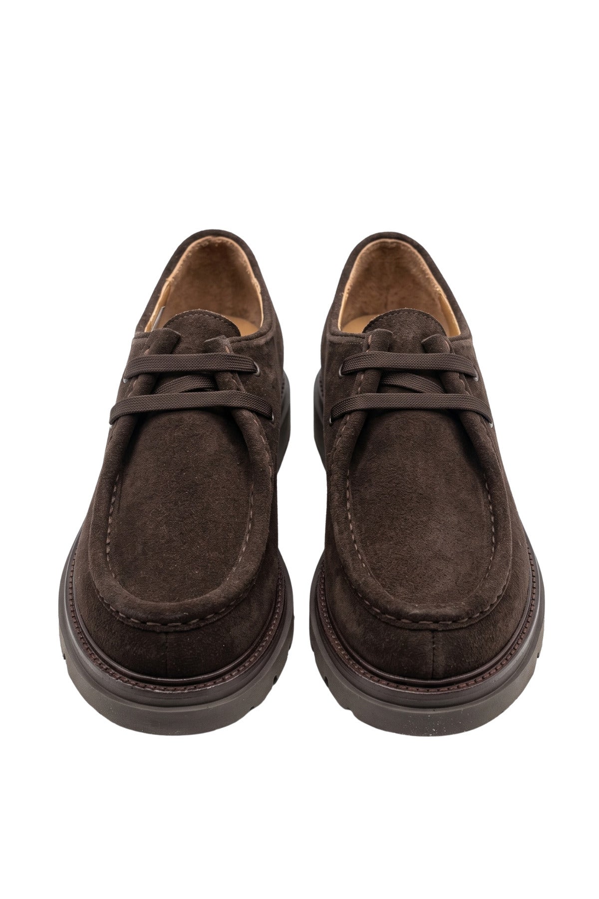 ATHENA Hakiki Deri Leopar Detaylı Şık Rahat Loafer - Kahverengi