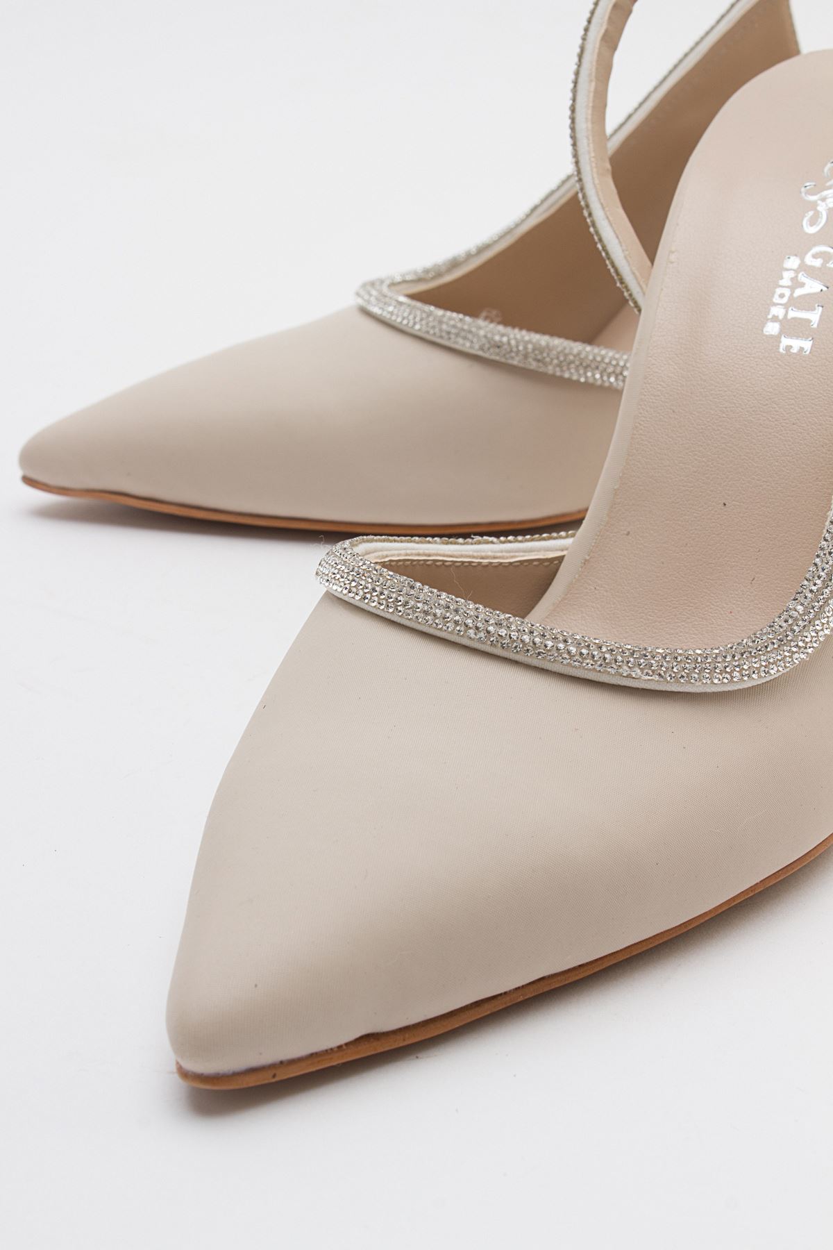 Nara Siyah Taş Detaylı Kadın Ayakkabı Gate Shoes-Ten