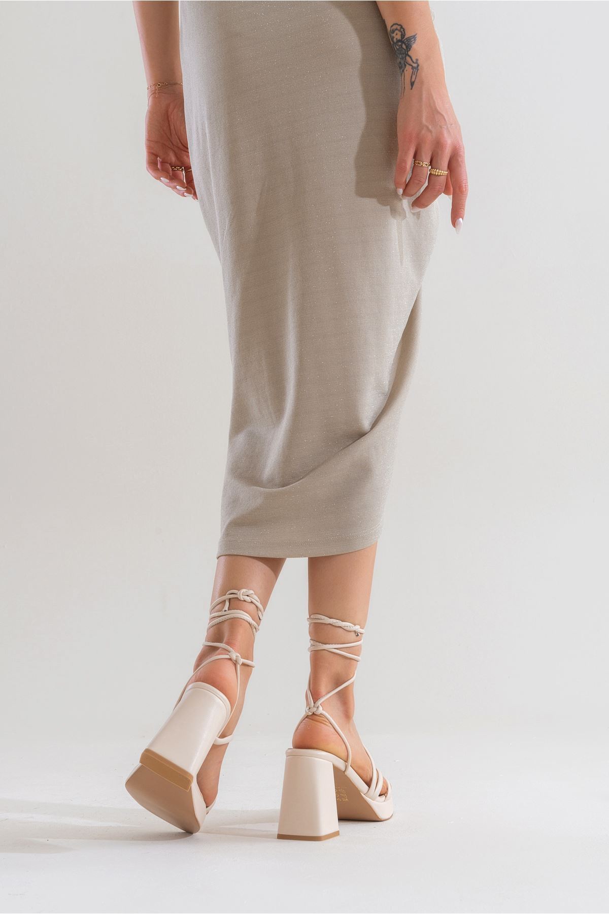 Carisa Platform Kadın Sandalet - Bantlı, İpli ve Yüksek Topuklu | Gate Shoes