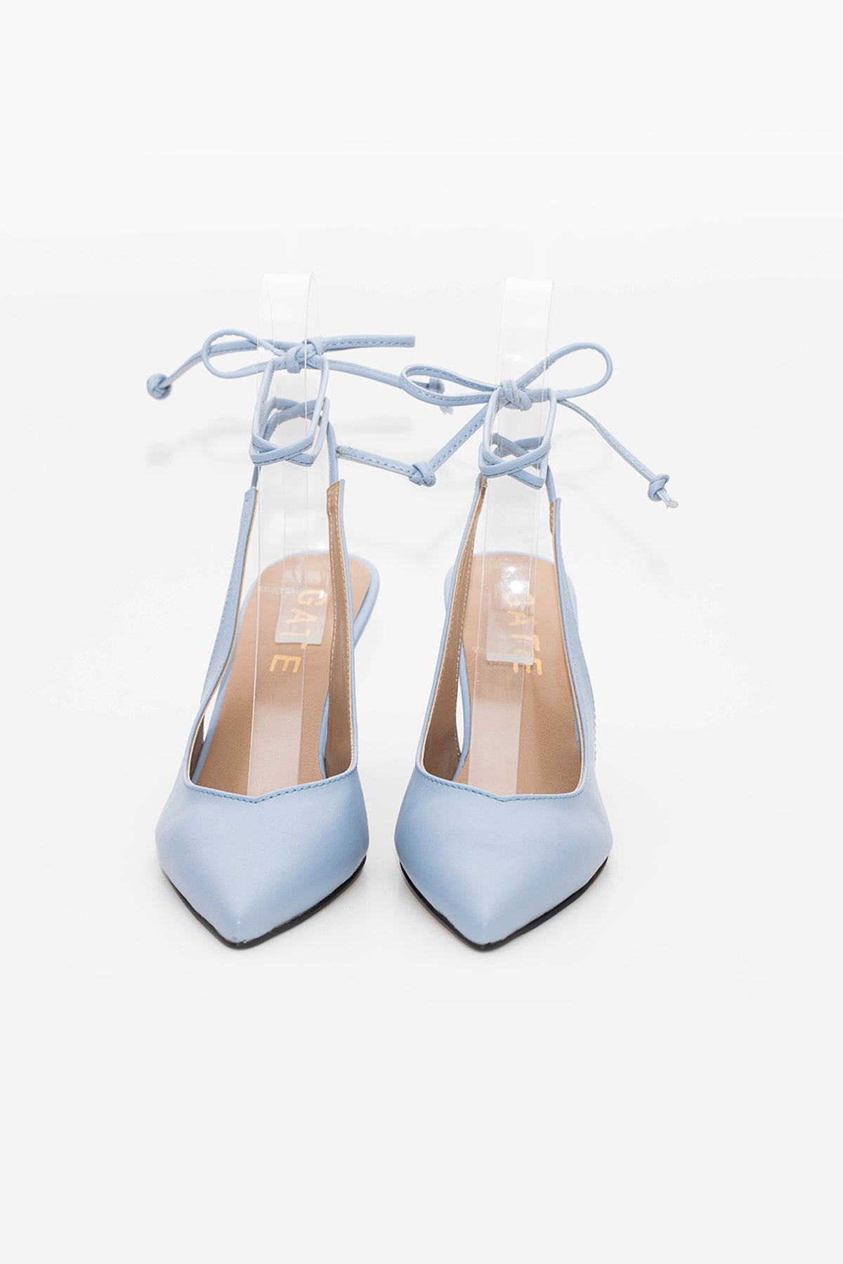 Kadın İpli Klasik Topuklu Ayakkabı Berry Star Gate Shoes-Mavi