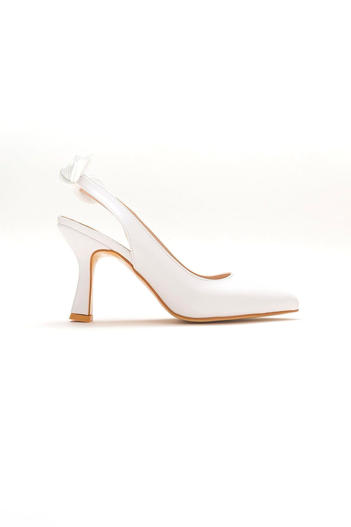 Kadın Klasik Topuklu Fiyonklu Ayakkabı Gina Gate Shoes-Lime Yeşil
