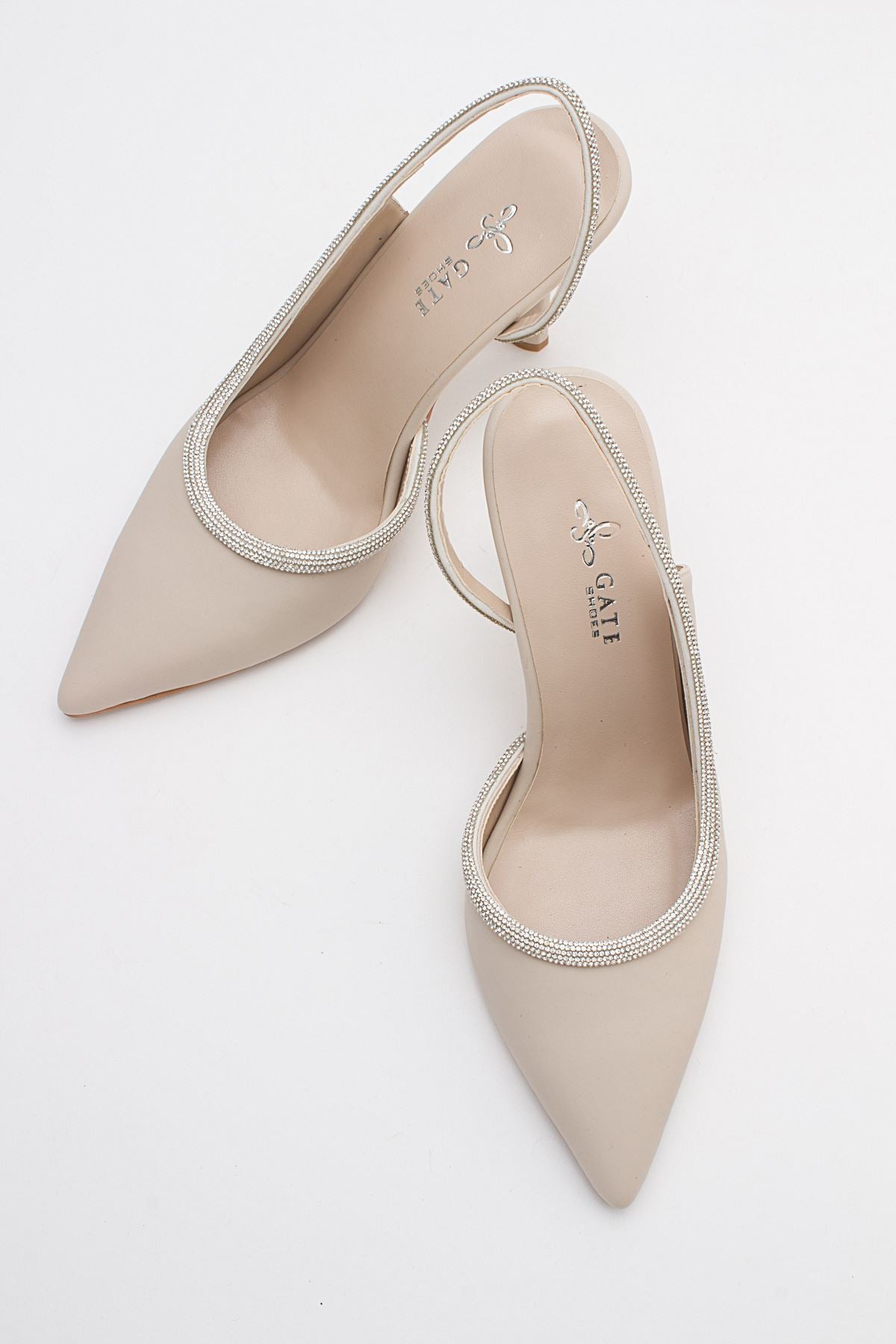 Nara Siyah Taş Detaylı Kadın Ayakkabı Gate Shoes-Ten