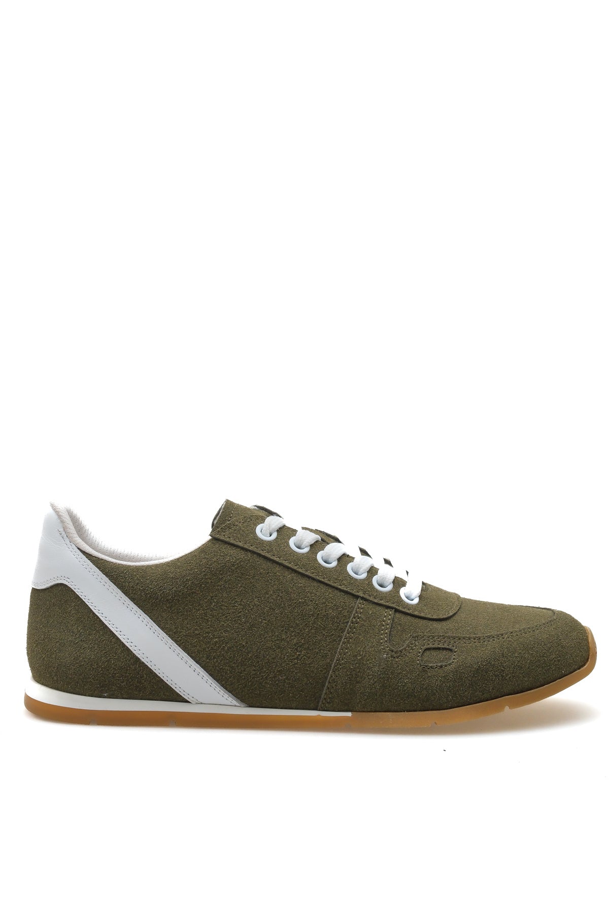 ALESSİA Kadın Haki Süet Sneaker - Rahat Günlük Ayakkabı