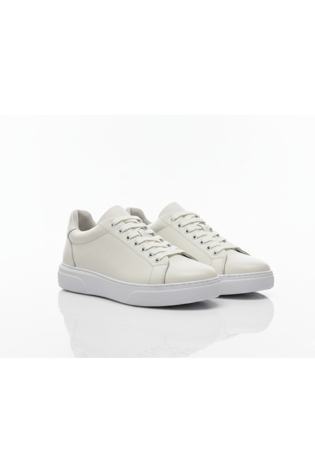 AXIS Erkek Beyaz Hakiki Deri Günlük & Rahat Taban Sneaker Ayakkabı