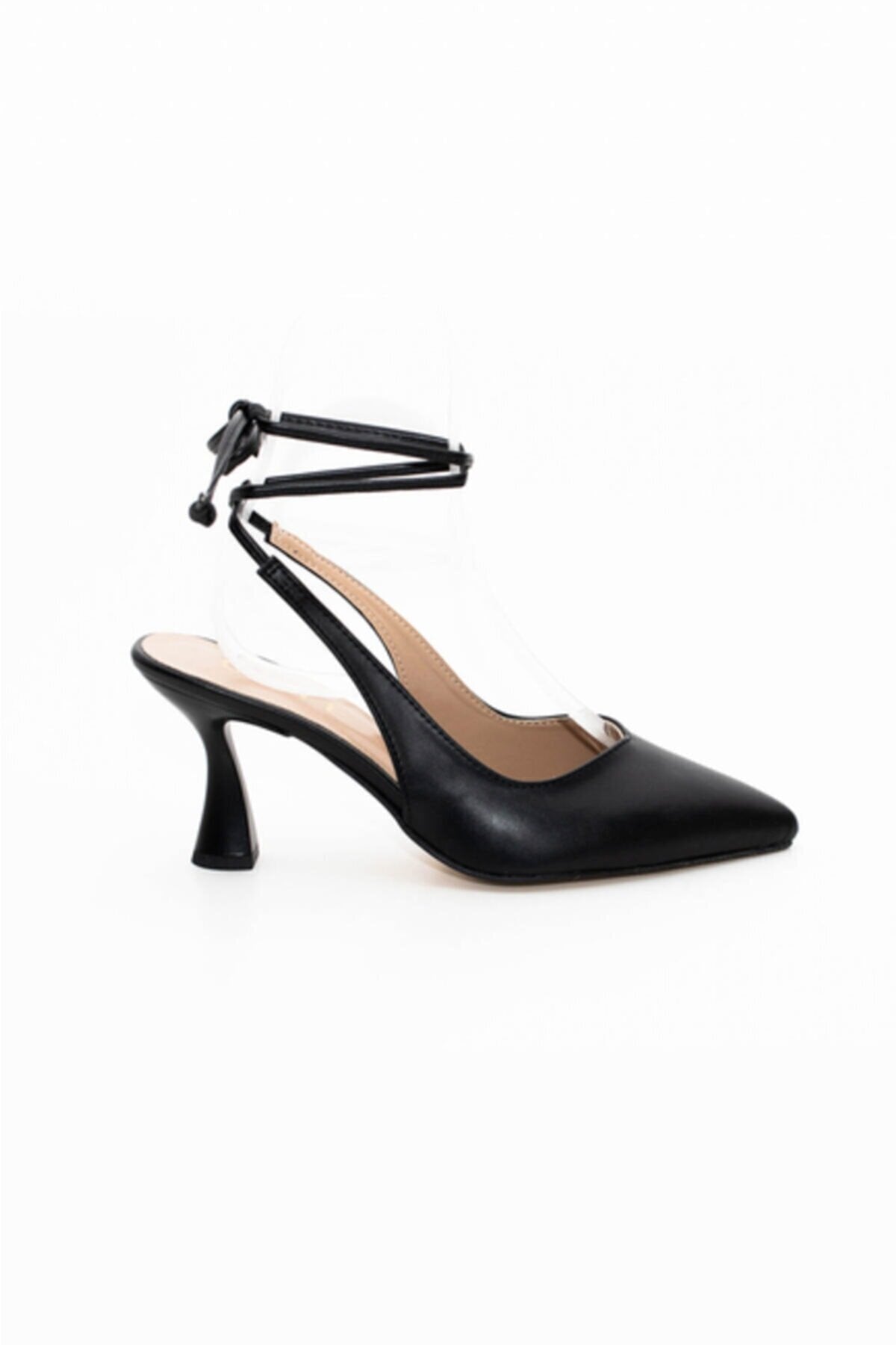 Kadın Ipli Klasik Topuklu Ayakkabı Berry Star Gate Shoes-siyah