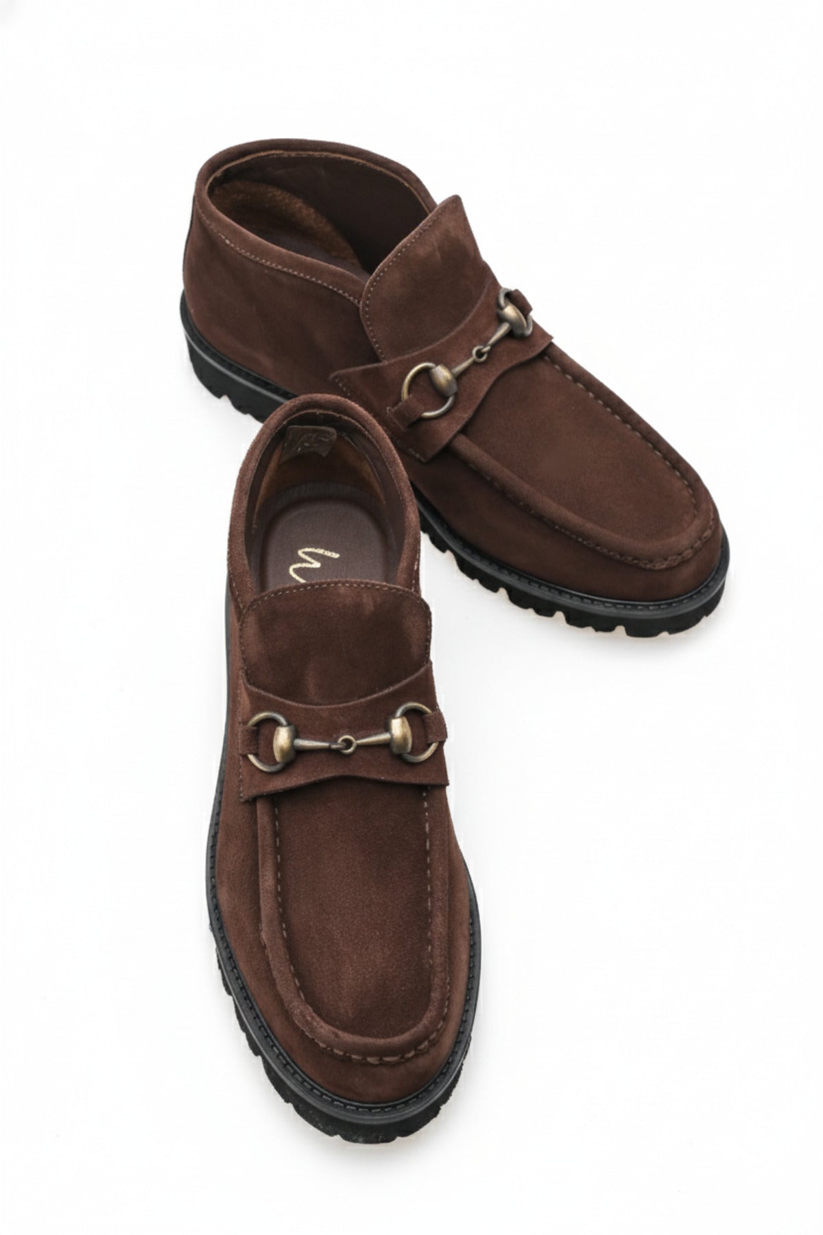 RENA Hakiki Süet Deri Elegant Tokalı Sıcak Tutan Kışlık Kadın Bot-Bootie